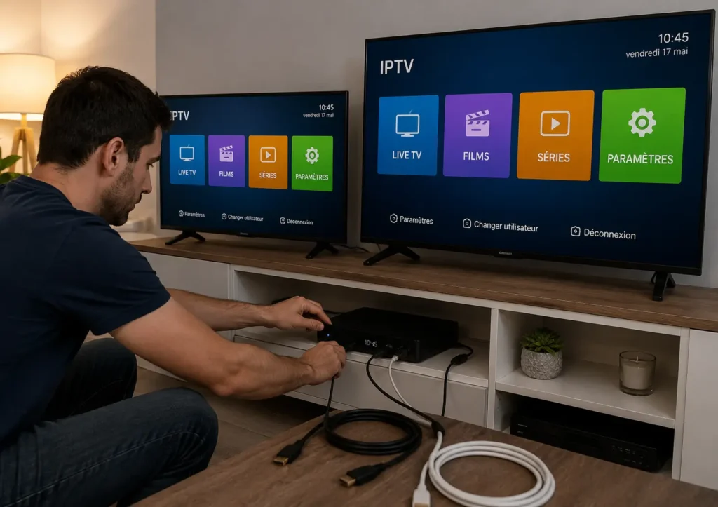 connect iptv box to 2 tv