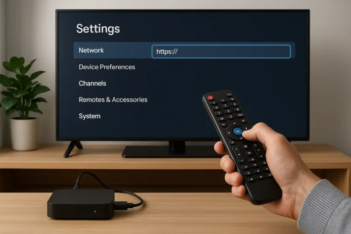 How to change URL on IPTV Box