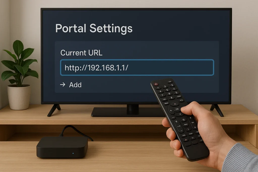 How to change URL on IPTV Box