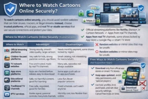 Where to watch cartoons online securely ?
