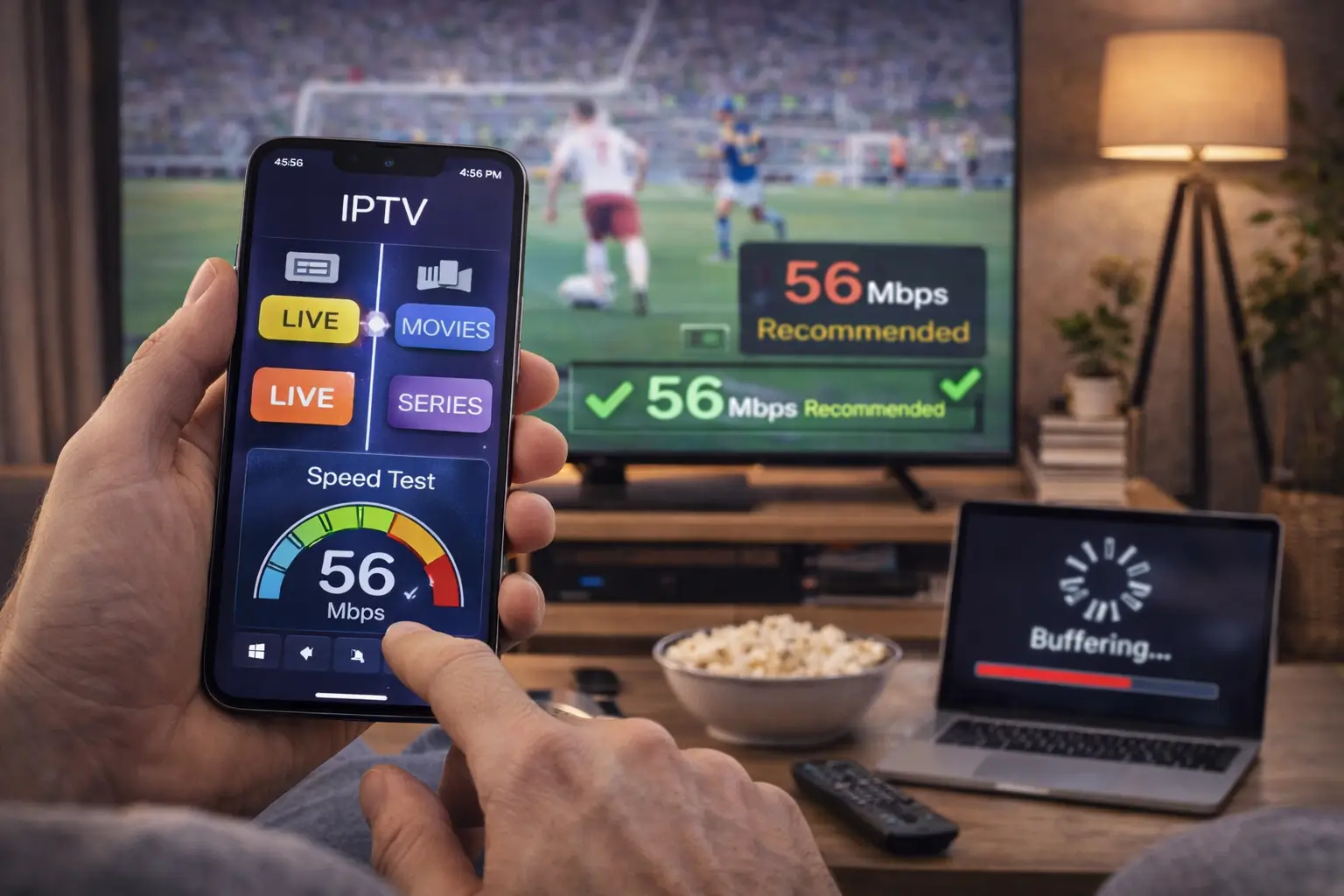 best internet speed for iptv without buffering