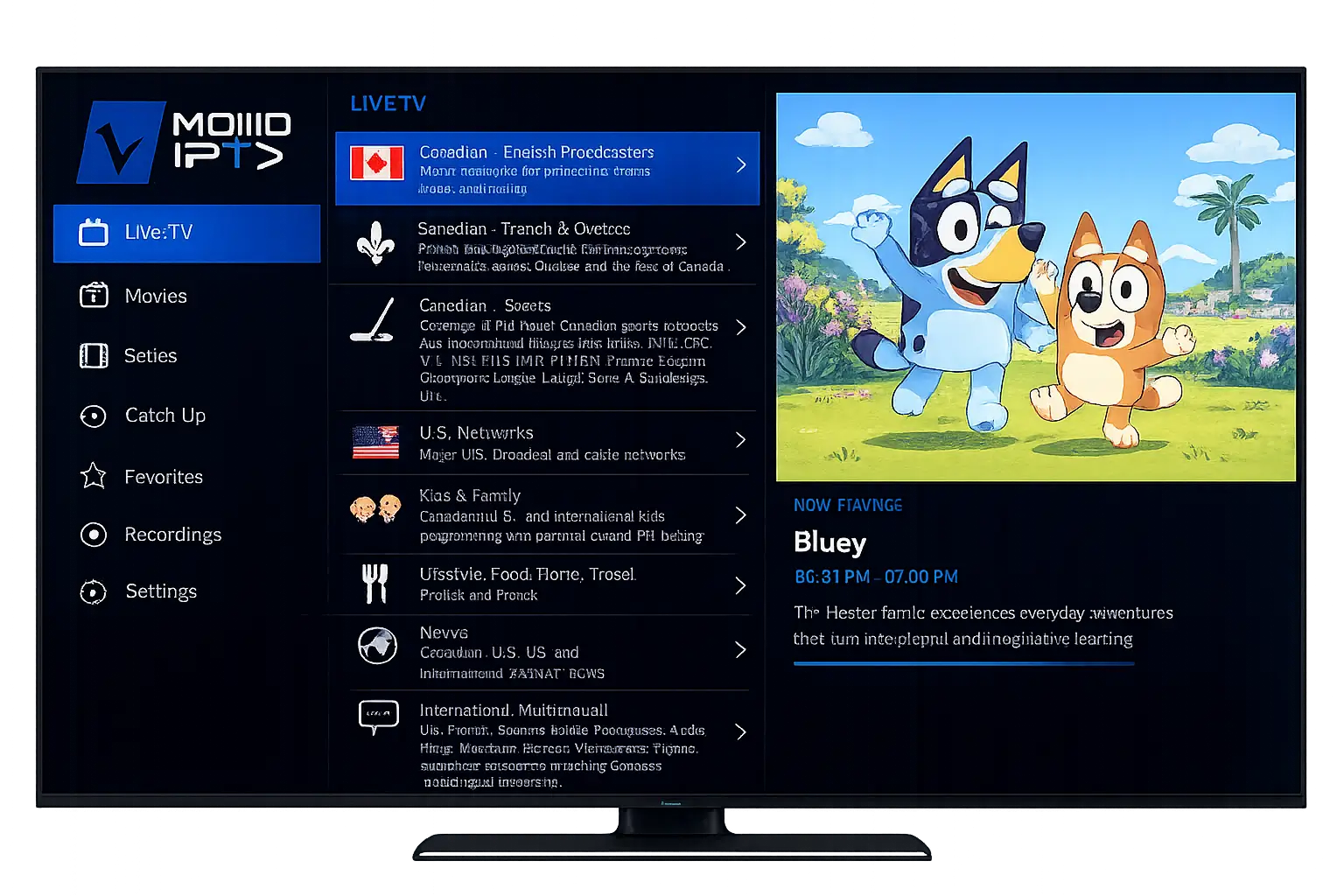 canadian iptv content