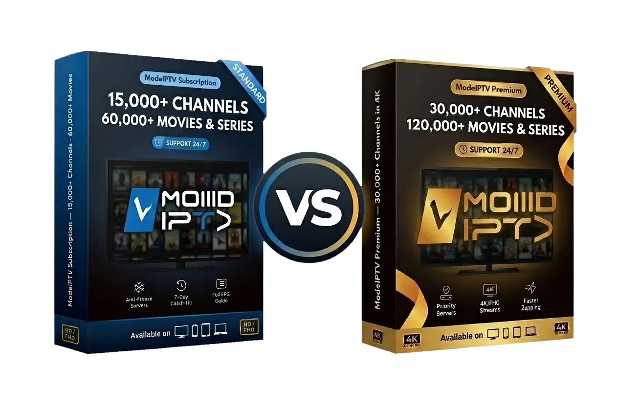 Mode IPTV Standard and Premium subscriptions side by side