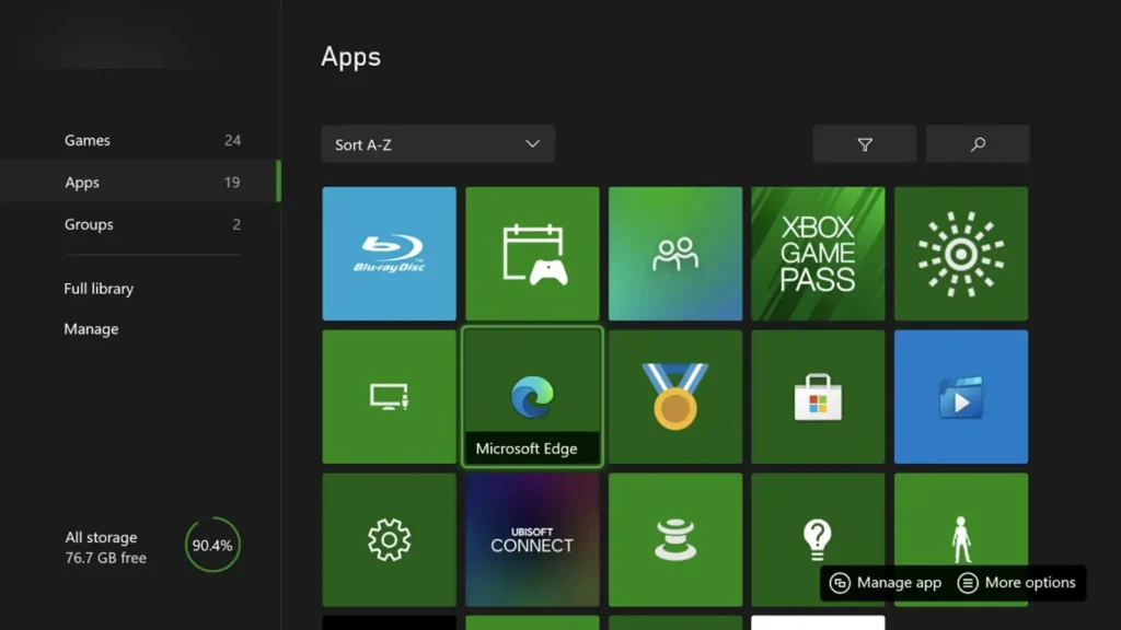 Xbox apps with Microsoft Edge
