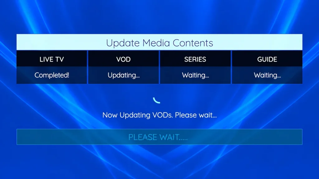 XCIPTV updating live TV, movies, series and the guide